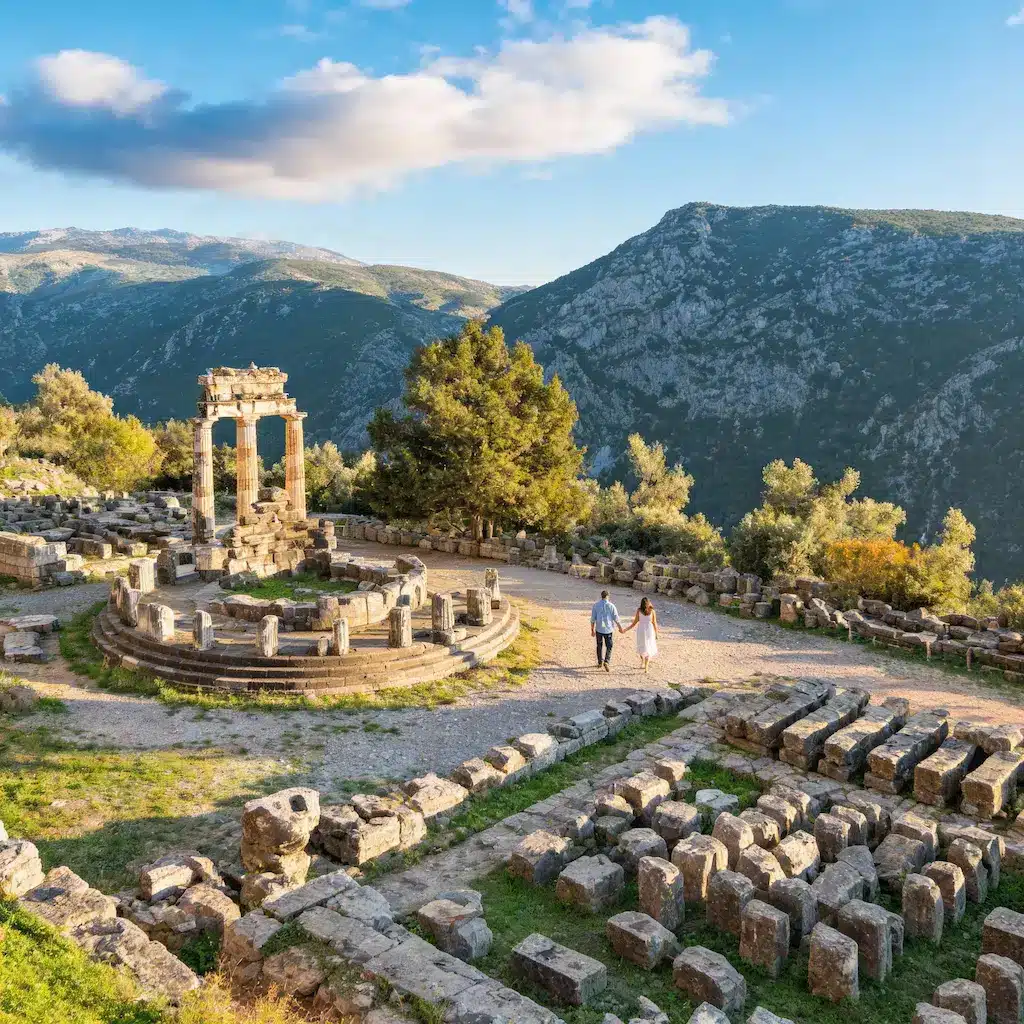Panoramic view of Delphi Theater