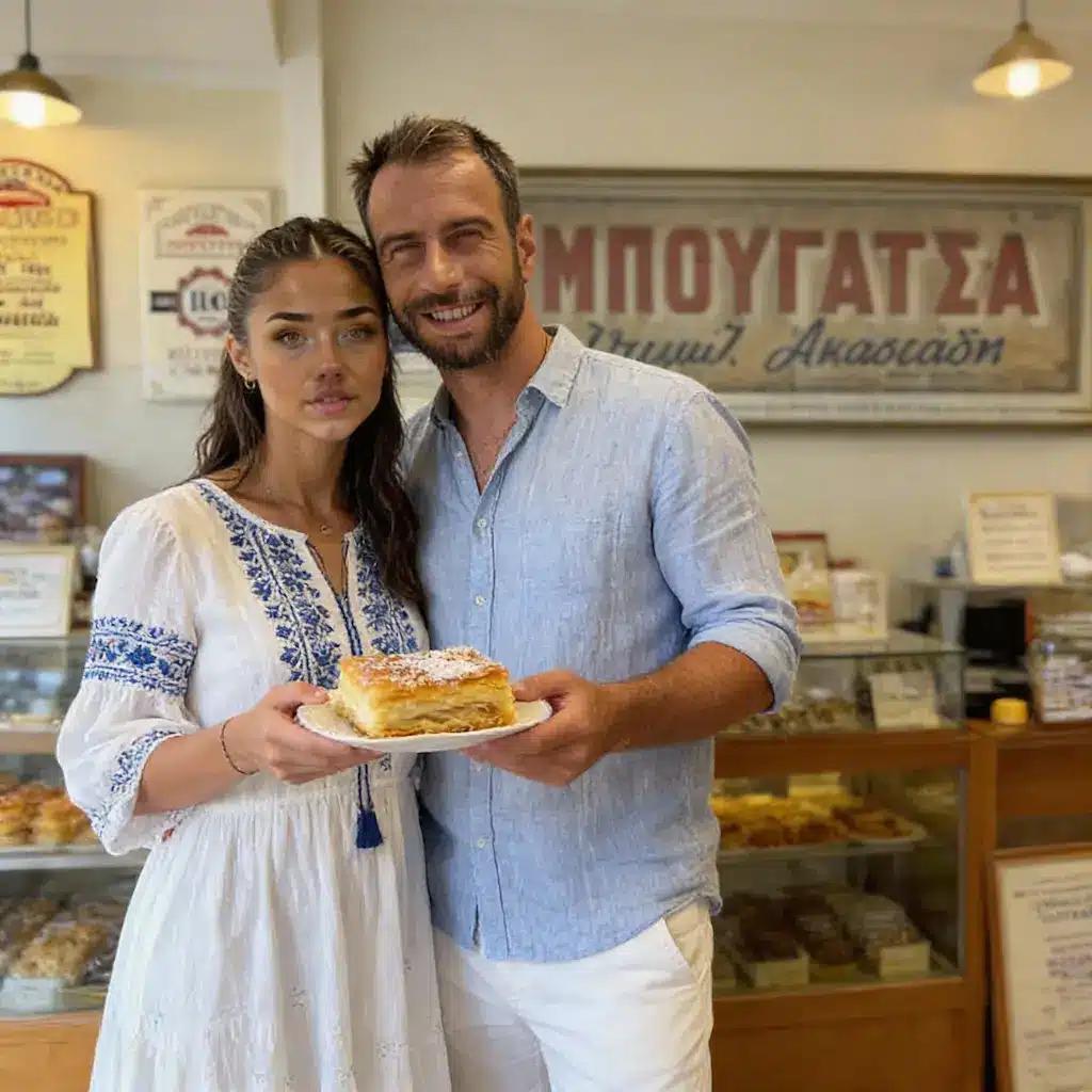 couple in a food tour in Chania