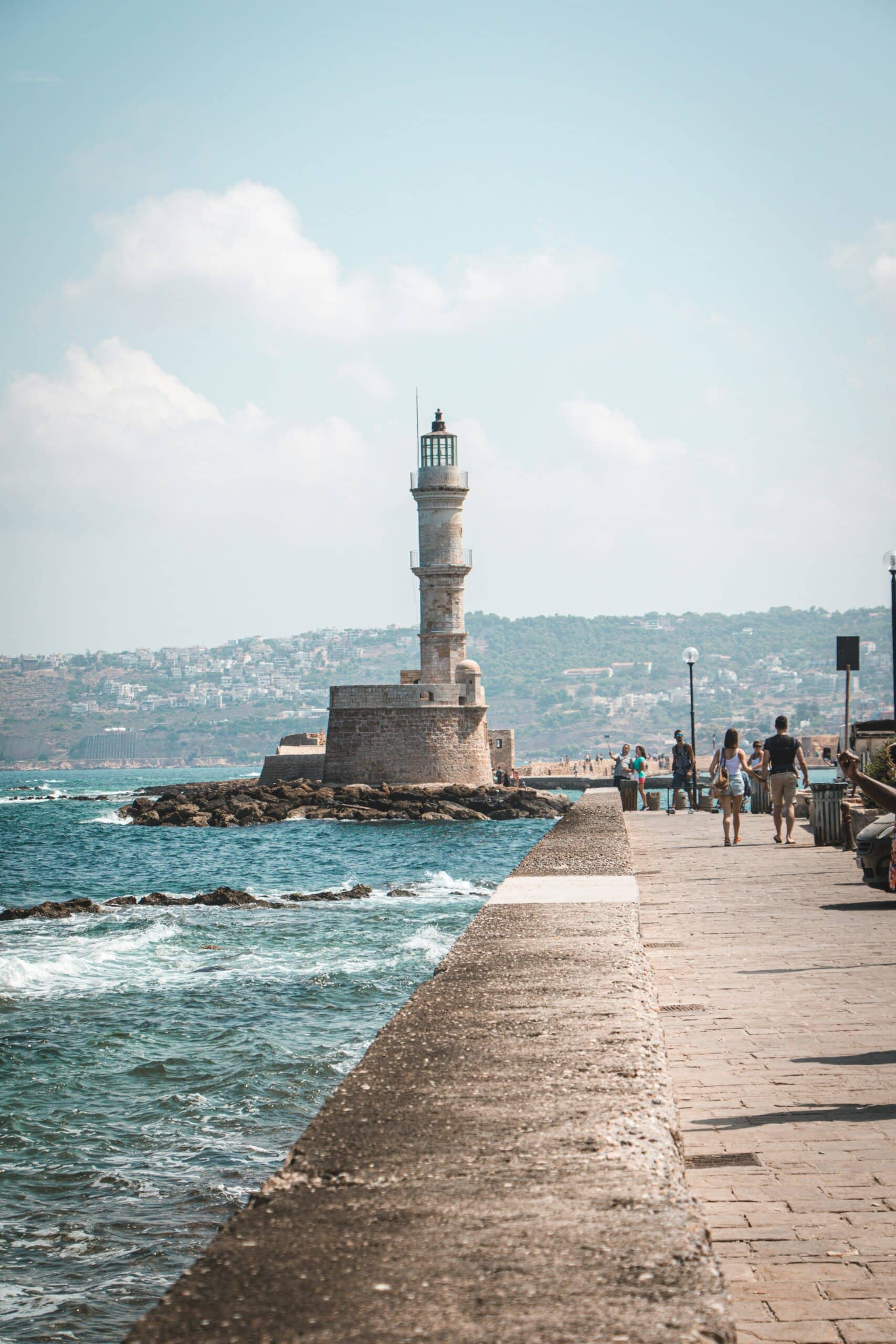 Heraklion lighthouse on a sunny summer day