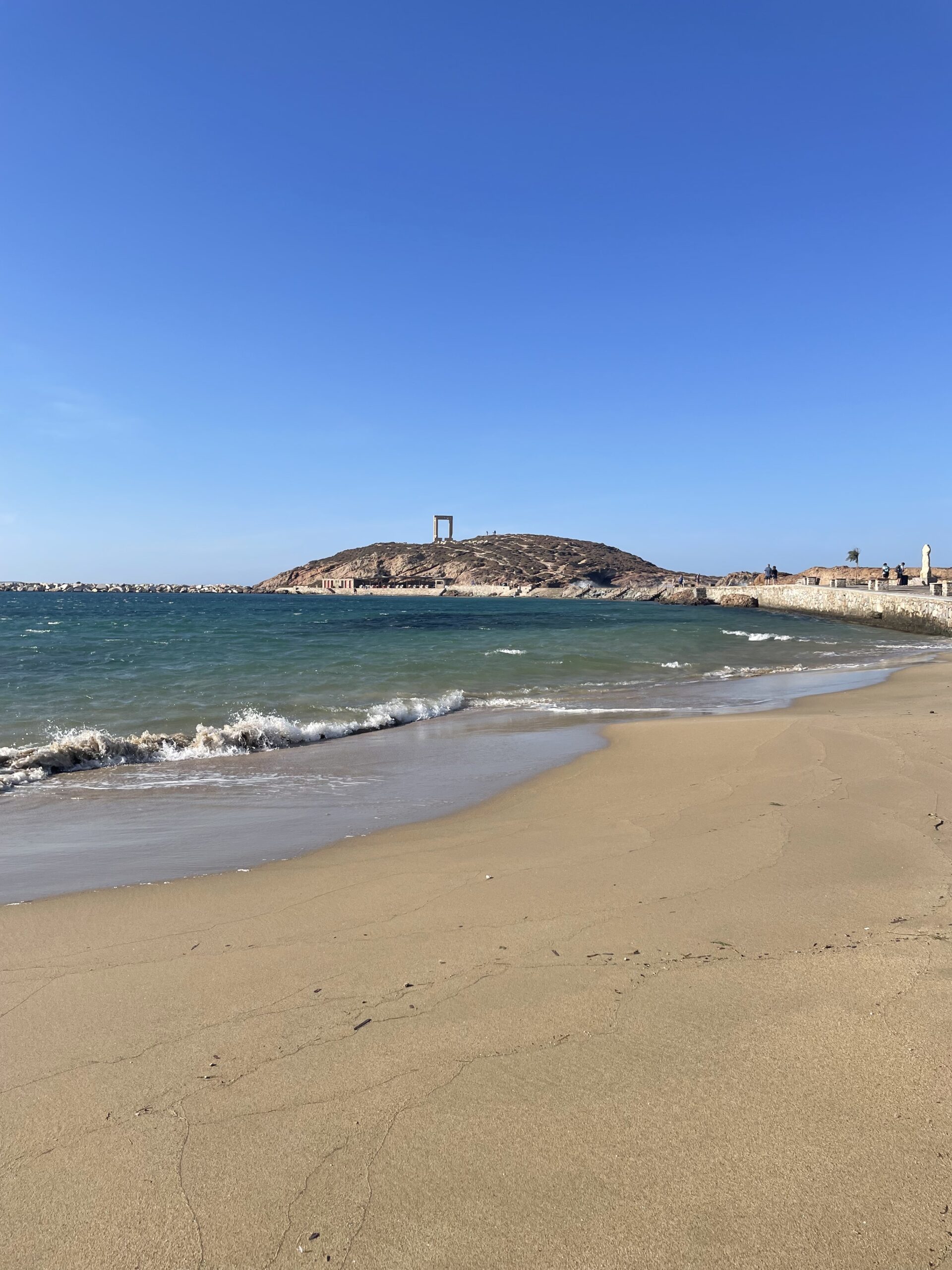 Naxos long sandy beach