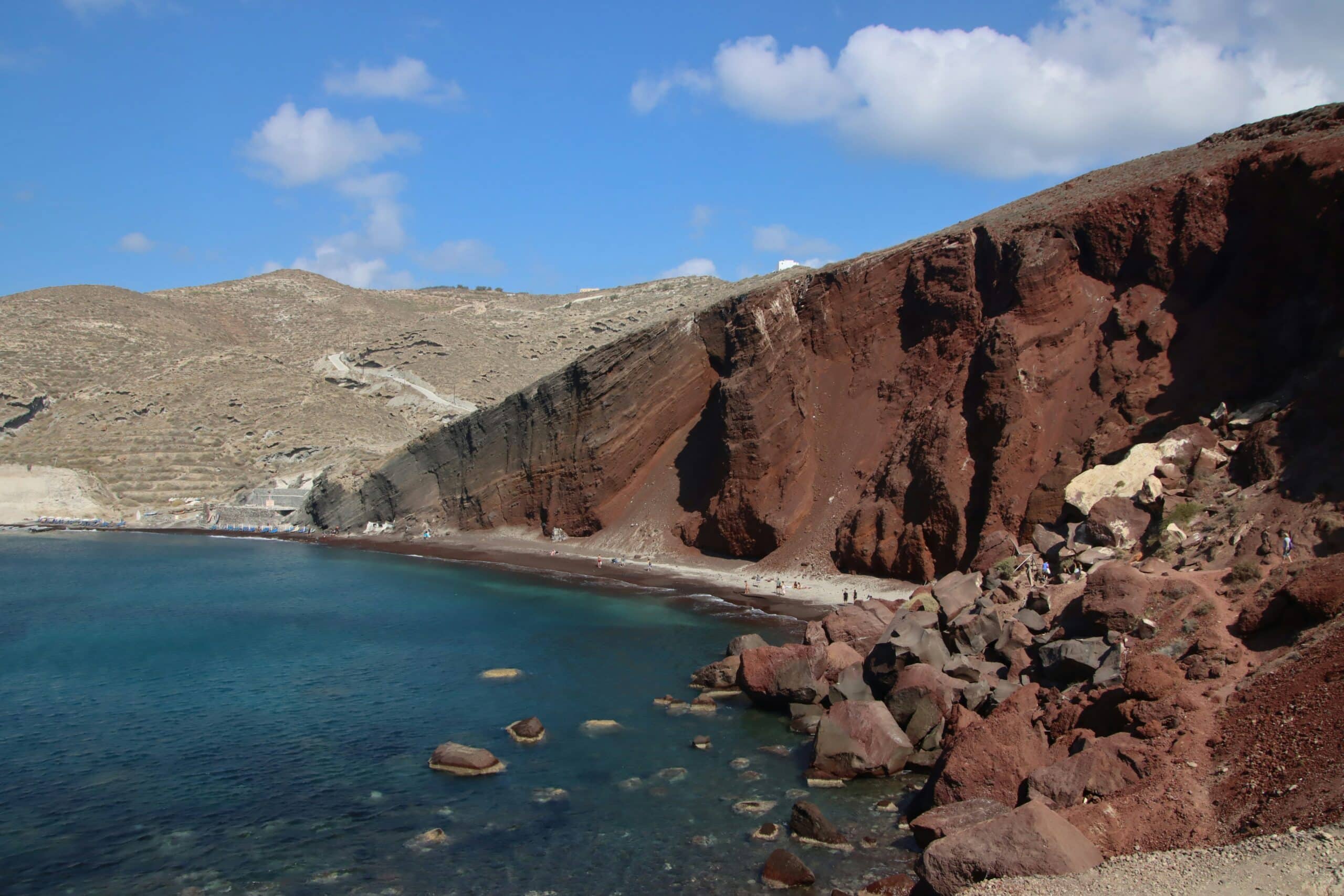 Santorini red beach