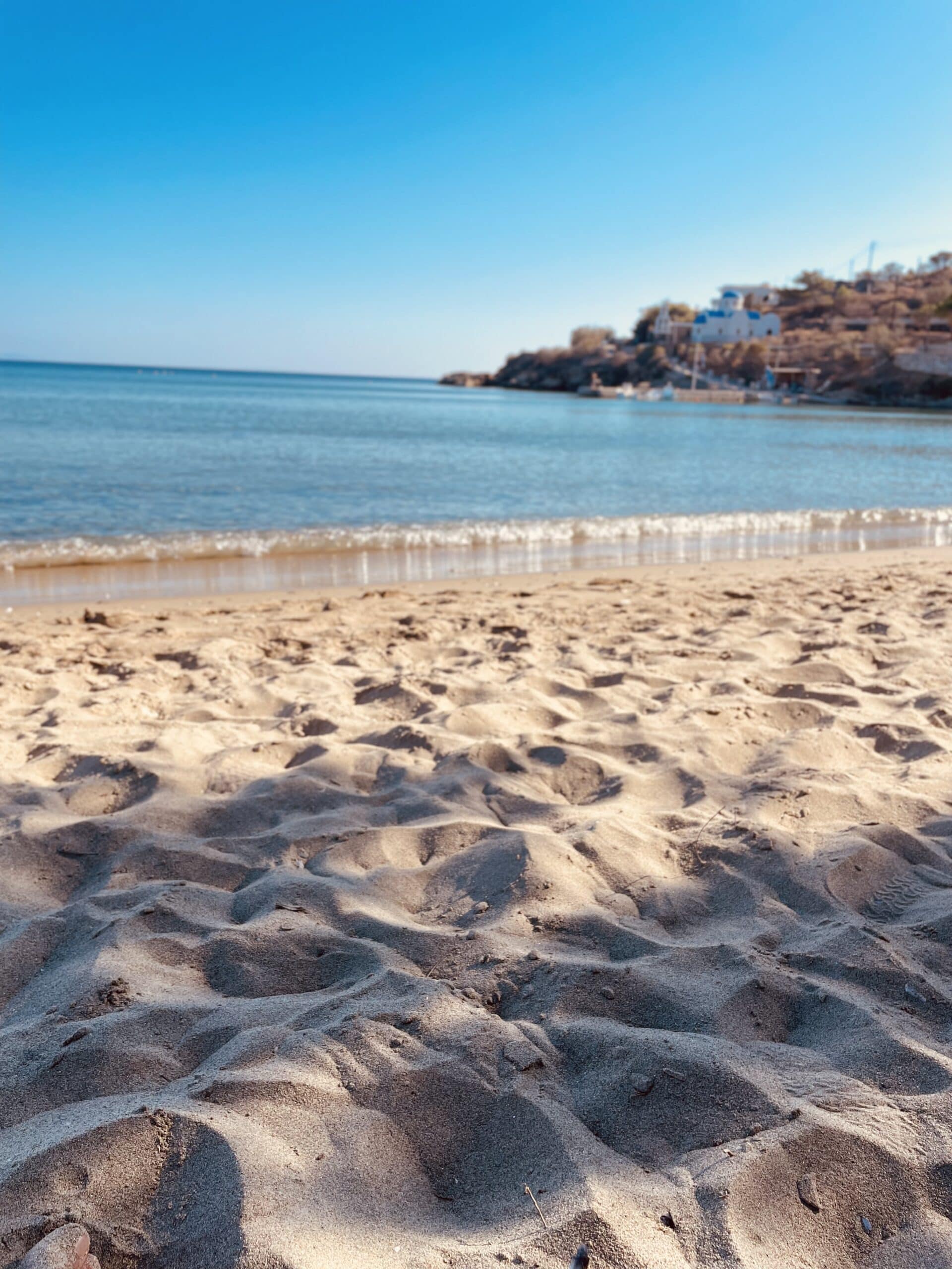 Platis Gialos sandy beach in Syros