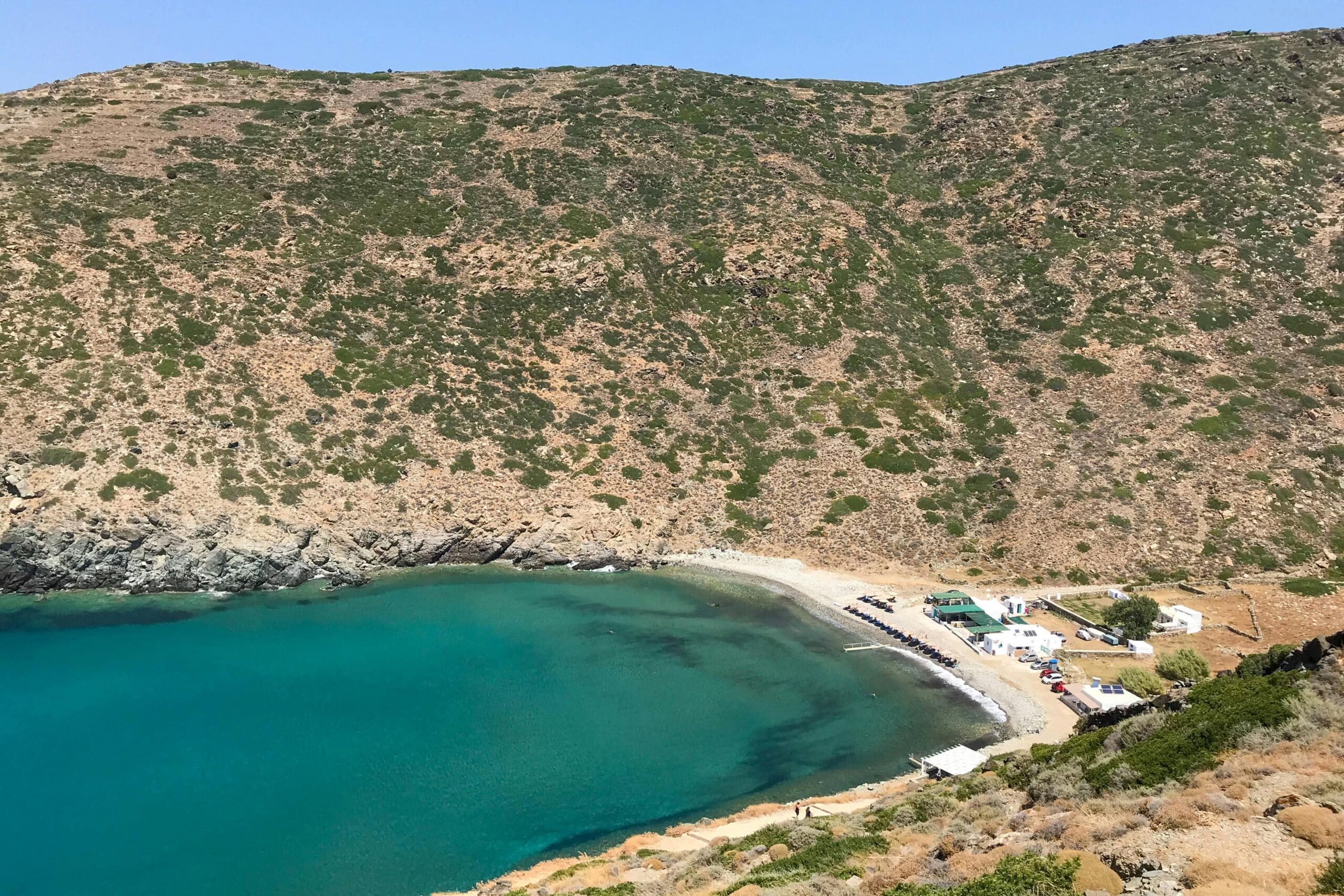 Panoramic photo opf an empty beach in Sifons